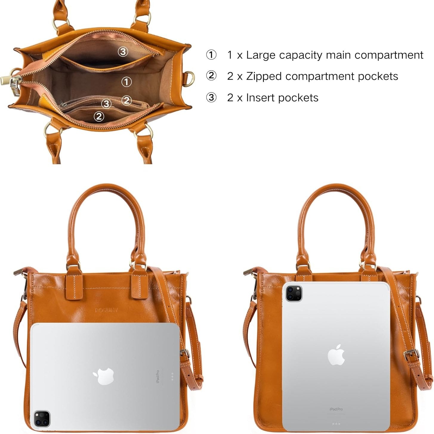 Hannie | Sac à bandoulière vintage carré classique et élégant