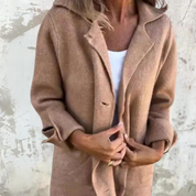 Kyline | Comfortable long coat for women with stylish buttons