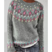 Brigitt | Pull en tricot élégant pour femme avec design d'hiver réchauffant