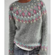 Brigitt | Pull en tricot élégant pour femme avec design d'hiver réchauffant