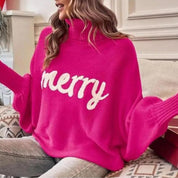 Candy | Pull festif pour femme avec col roulé