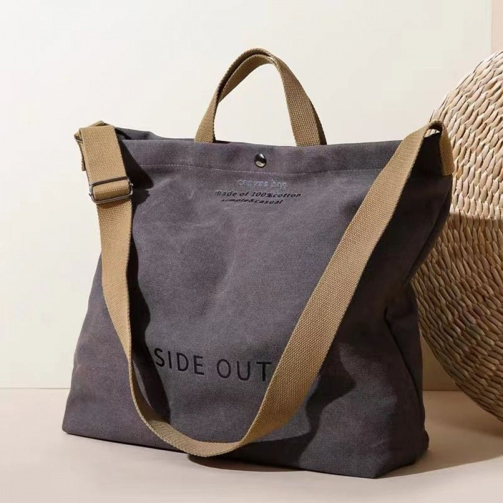 Retro and Elegant Canvas Shoulder Bag by Esther