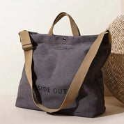 Retro and Elegant Canvas Shoulder Bag by Esther
