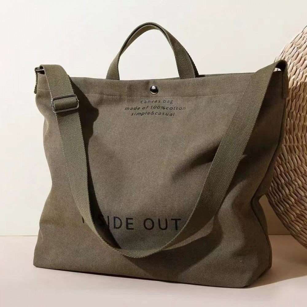 Retro and Elegant Canvas Shoulder Bag by Esther