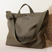 Retro and Elegant Canvas Shoulder Bag by Esther