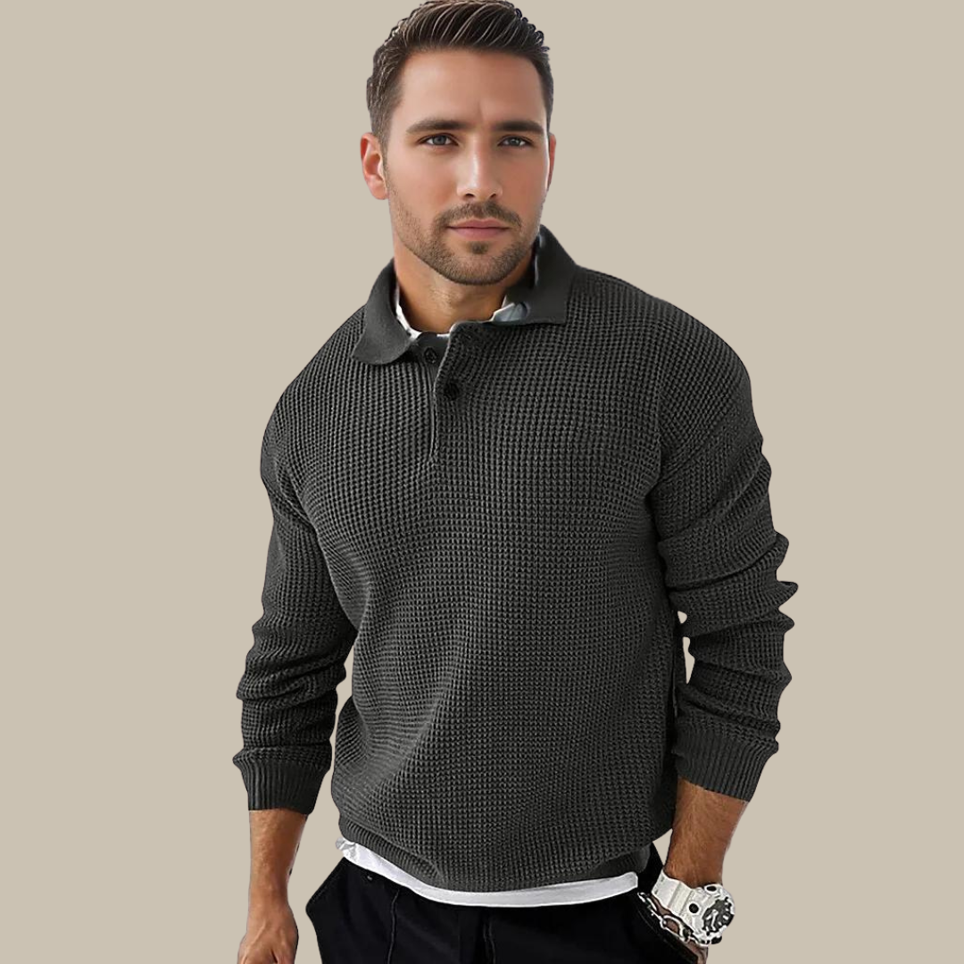 OSLO | Polo-skjorte Casual Chic for menn med lange ermer