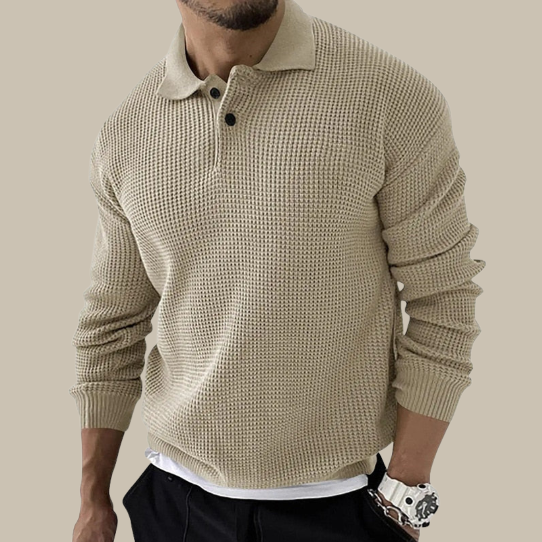 OSLO | Polo-skjorte Casual Chic for menn med lange ermer