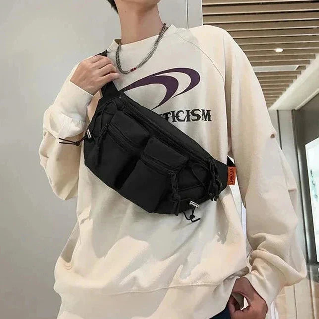 Cassius | Ulkokäyttöön tarkoitettu miesten olkalaukku ristikkäin kantaen