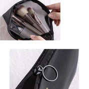 Indy | Musta verkkoinen matkameikkipussi vetoketjulla