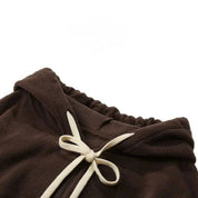 NIKKI | Striped vest with hood and fleece lining