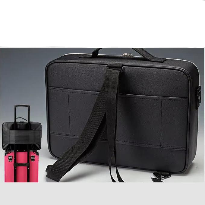 Barbara | Trousse de maquillage de voyage élégante et pratique à motif argyle