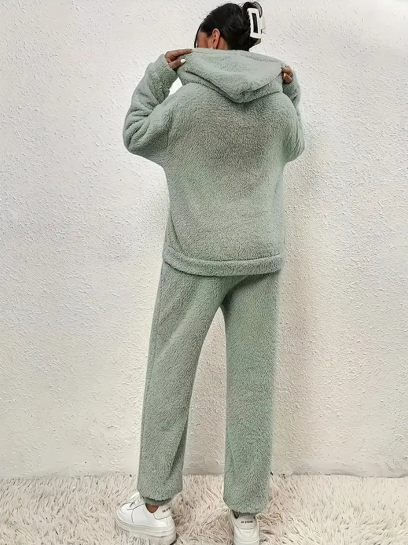 HAILEY | Naisten kaksiosainen fleece-teddyasu