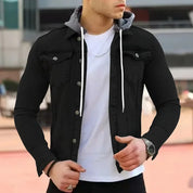 Timo | Elegant jeansjakke med hette for menn