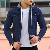 Timo | Elegant jeansjakke med hette for menn