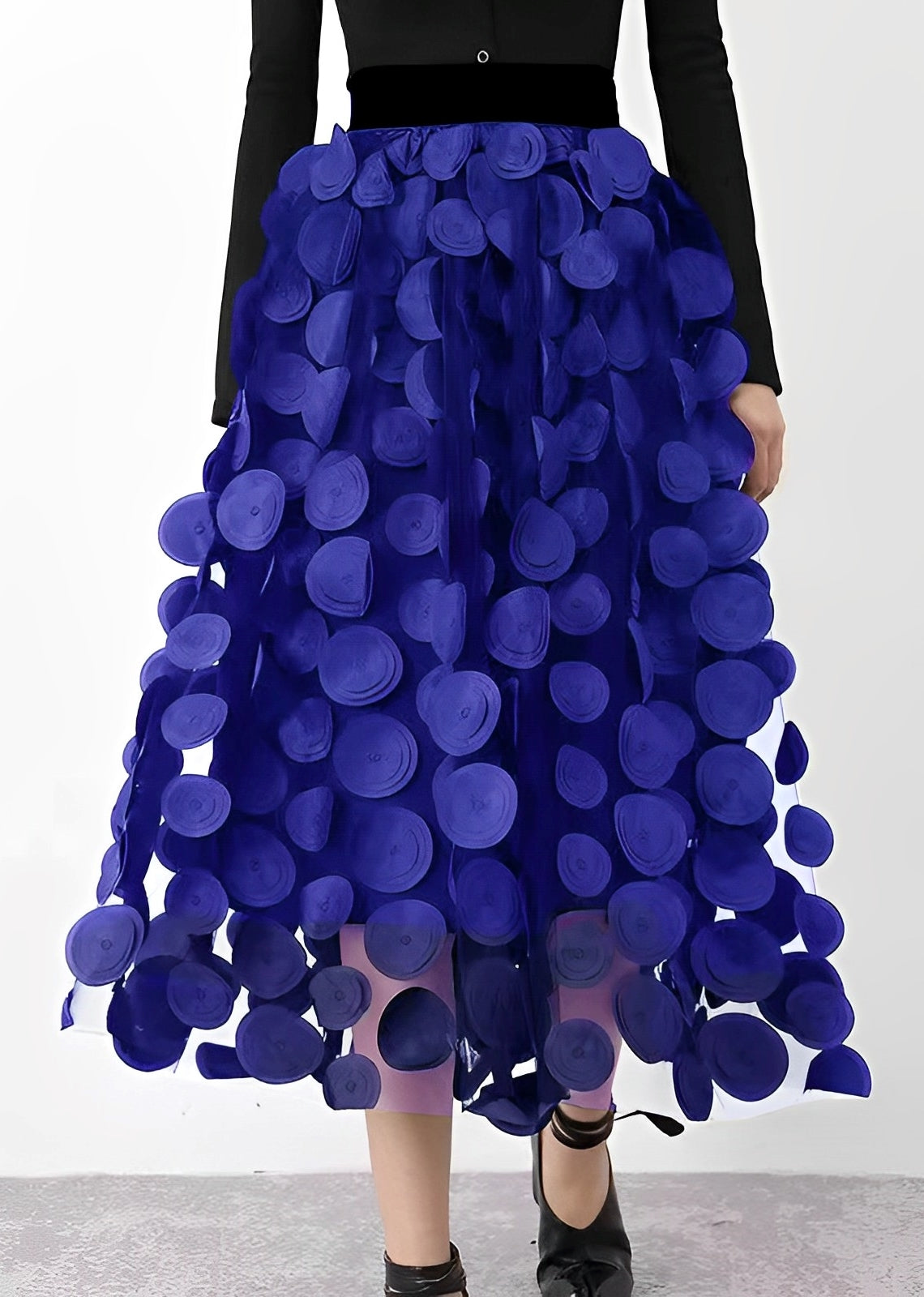 LAURA Black Polka Dot Skirt