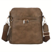 Elevate your style with the chic anti-theft Natalie crossbody bag, featuring trendy fringe accents.