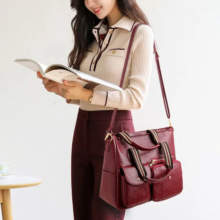 Riley | Versatile Synthetic Leather Shoulder Bag