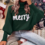Candy | Pull festif pour femme avec col roulé