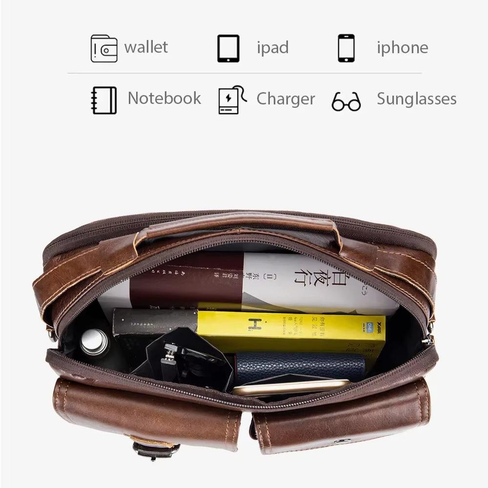 Emir | Nahkainen olkalaukku miehille