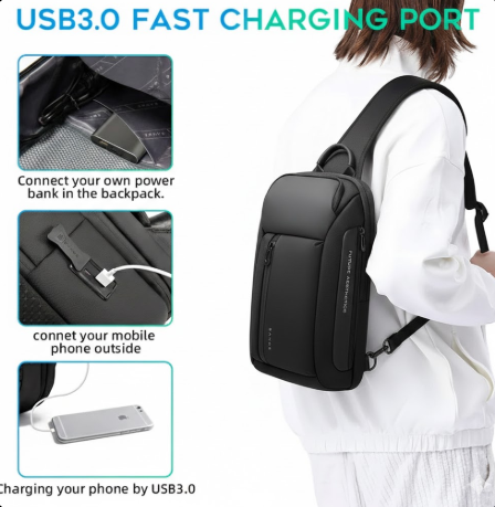 Älykäs ammattimainen BANGE-reppu, vedenpitävä, yhteensopiva 15,6–17,3 tuuman kannettavien tietokoneiden kanssa, USB 3.0 -latausportilla, miehille ja naisille