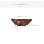 Hienostunut nahkainen vyölaukku Clay matkustamiseen olkalaukulla