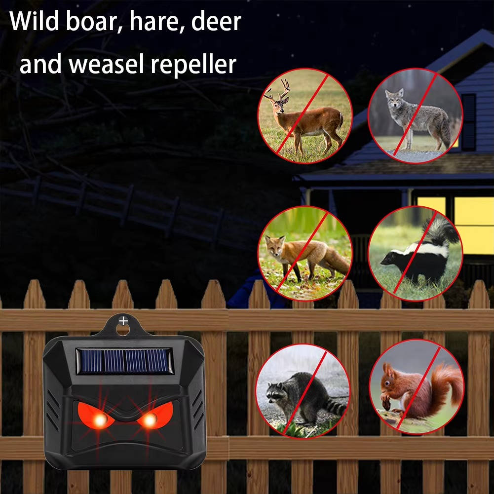 2 répulsifs à ultrasons pour animaux alimentés à l'énergie solaire 2