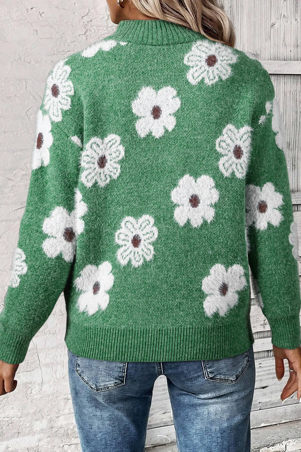 ASHLEY | Pull en maille à fleurs pour femmes