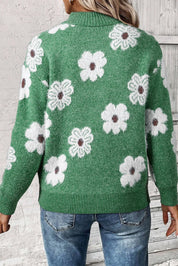 ASHLEY | Pull en maille à fleurs pour femmes