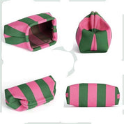 Lanie | Elegant and versatile striped cosmetic pouch