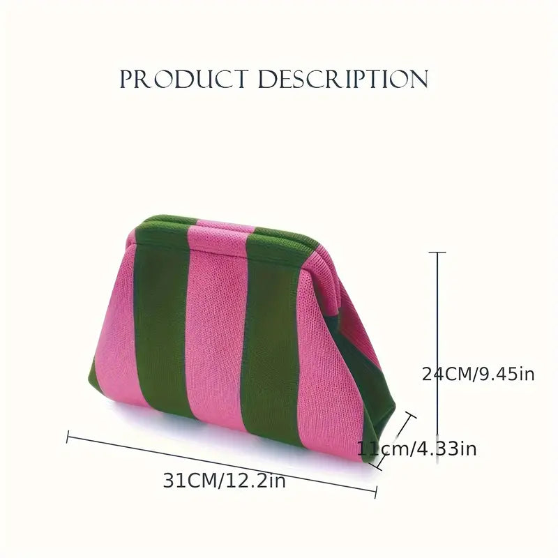 Lanie | Elegant and versatile striped cosmetic pouch