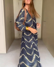 MAGGIE | Casual maxi dress with V-neck collar