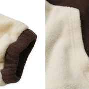 NIKKI | Striped vest with hood and fleece lining