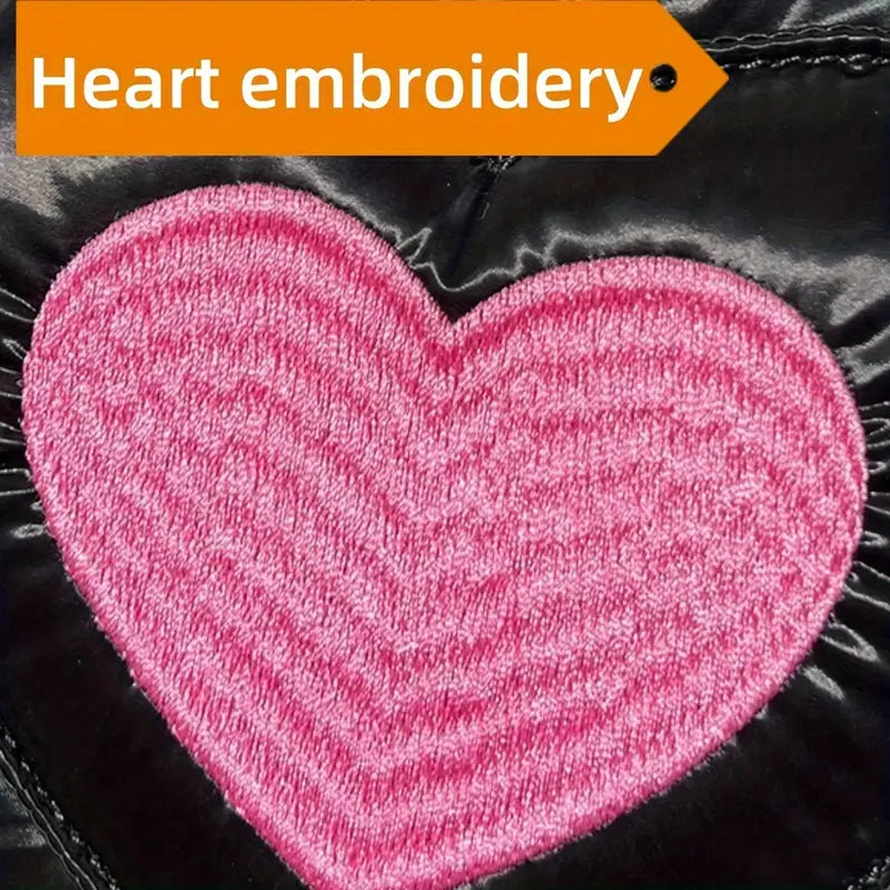 Etta | Brodert hjerte reiseveske for kosmetikk og toalettsaker