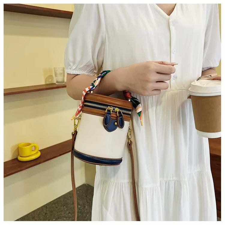 Mariah | Cylindrinen olkalaukku huivilla