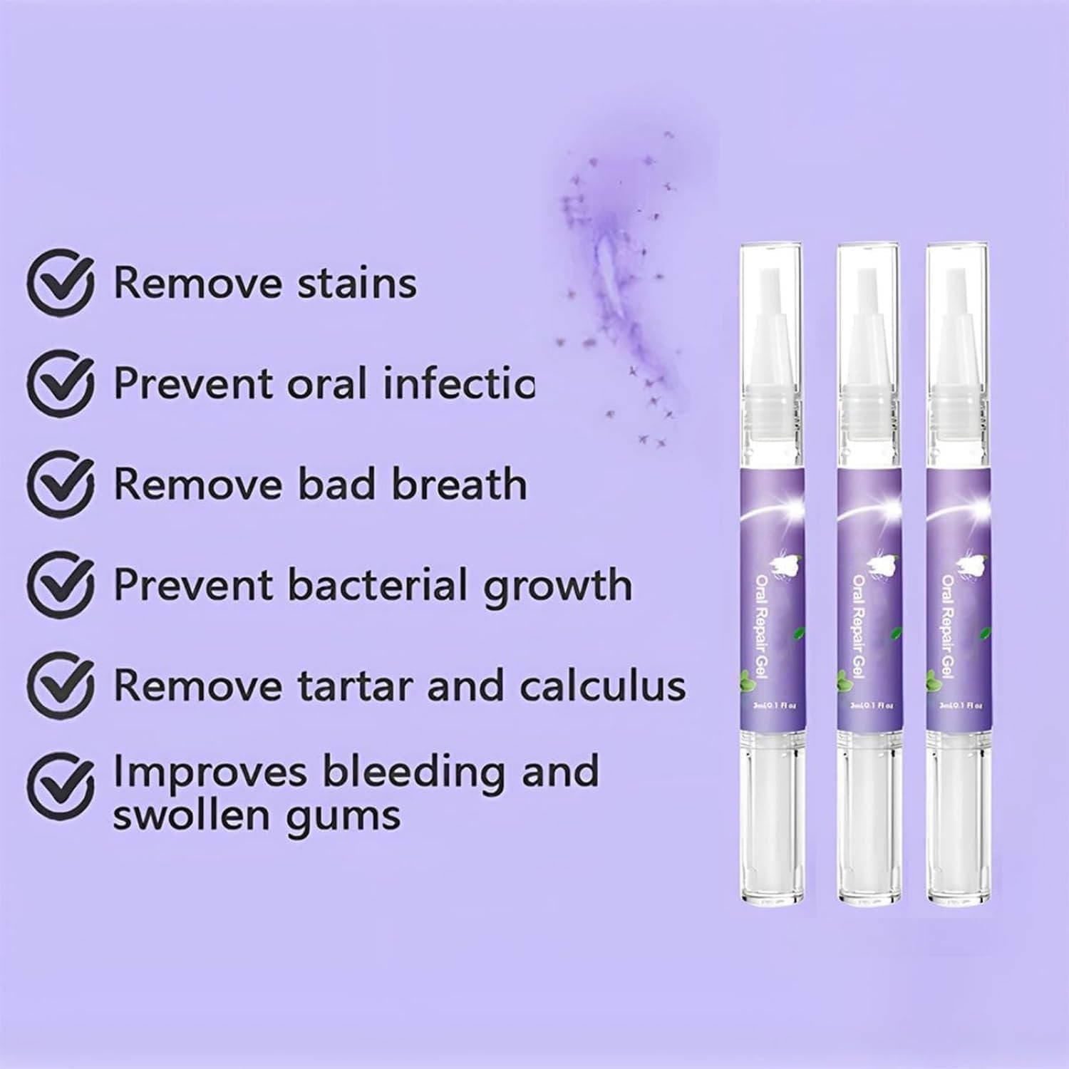 3 lots de gel réparateur buccal pour chiens 3