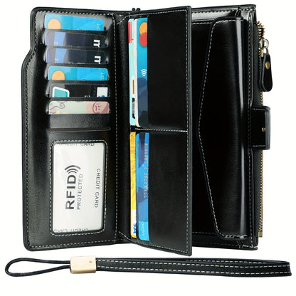 Portefeuille de voyage RFID sécurisé | Pochette vintage à multi-poches