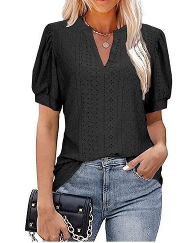 LESLEY | Elegant Short-Sleeve Top for Women