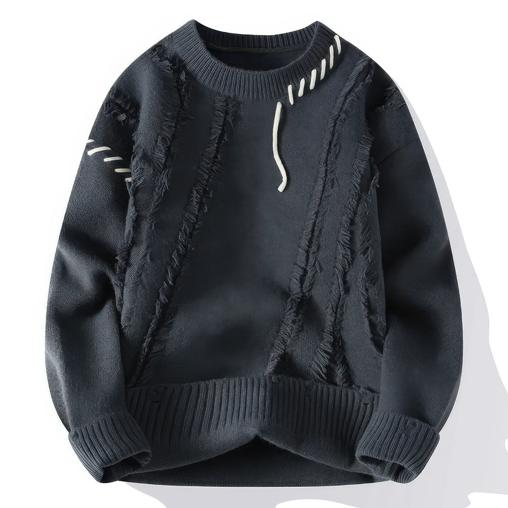 TONI | Unisex genser med høy hals i patchwork