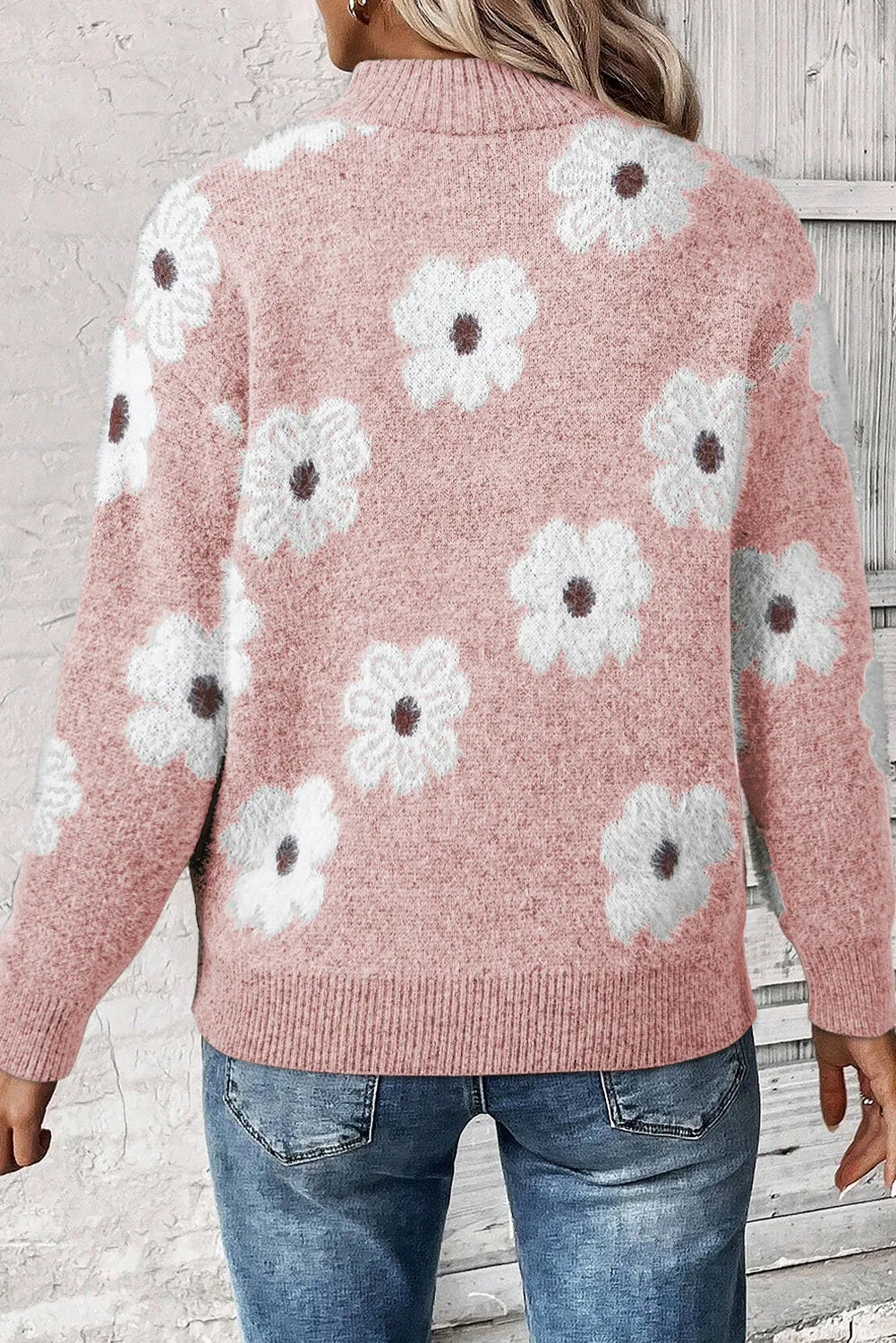 ASHLEY | Pull en maille à fleurs pour femmes