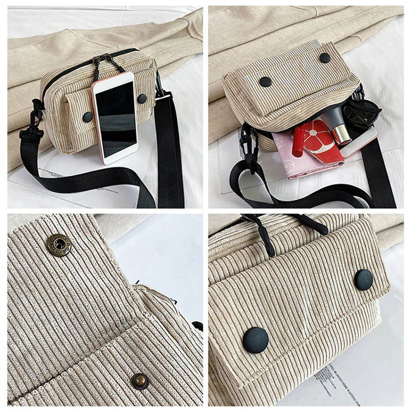 Salem | Mini olkalaukku samettikorduroysta