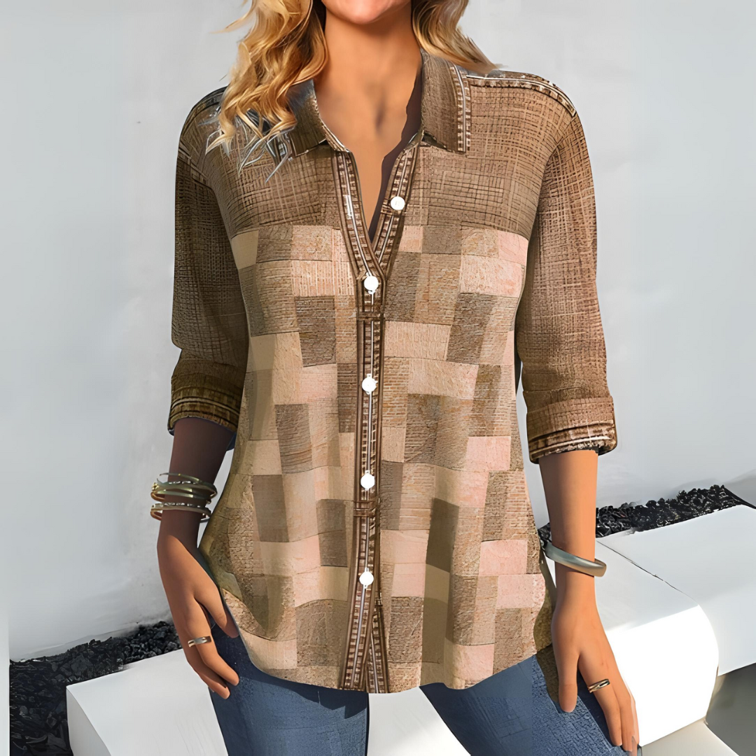 PENELOPE | Elegant Women's Checkered Top