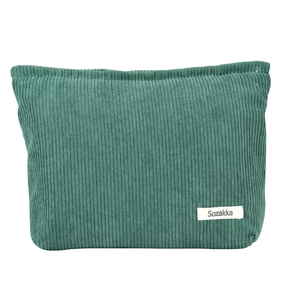 Sienna | Chic og preppy sminkepung i kordfløyel