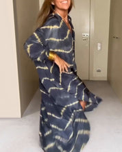 MAGGIE | Casual maxi dress with V-neck collar