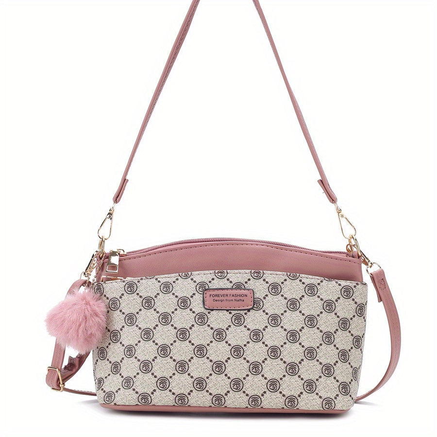 Anaya | Nahkainen olkalaukku naisille timanttikuvioinnilla