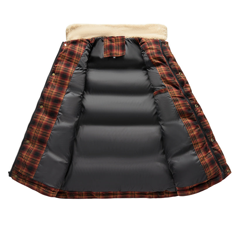 Gilet sans manches Luca Belloni | Gilet à carreaux avec col en polaire pour hommes