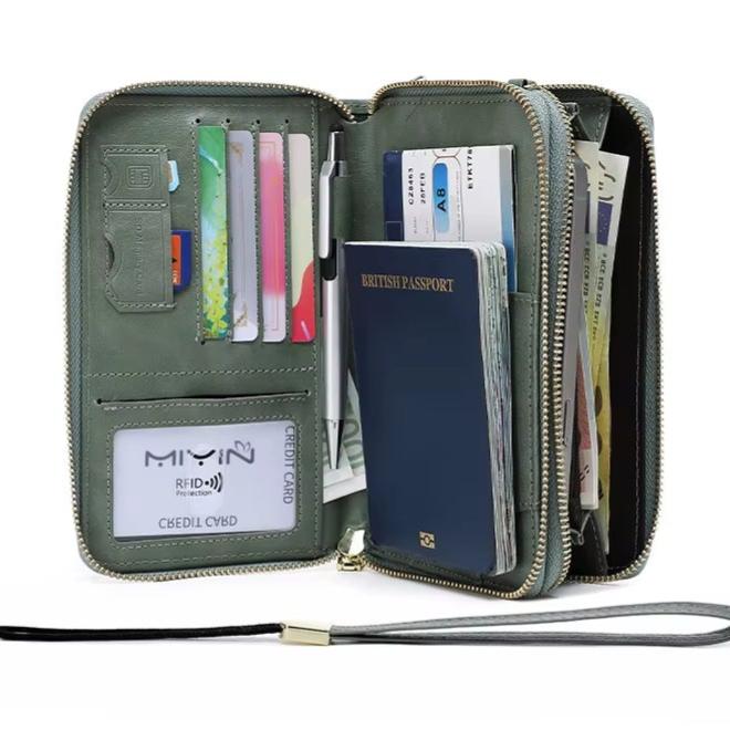 Valery | Passetui med RFID-beskyttelse og skulderrem