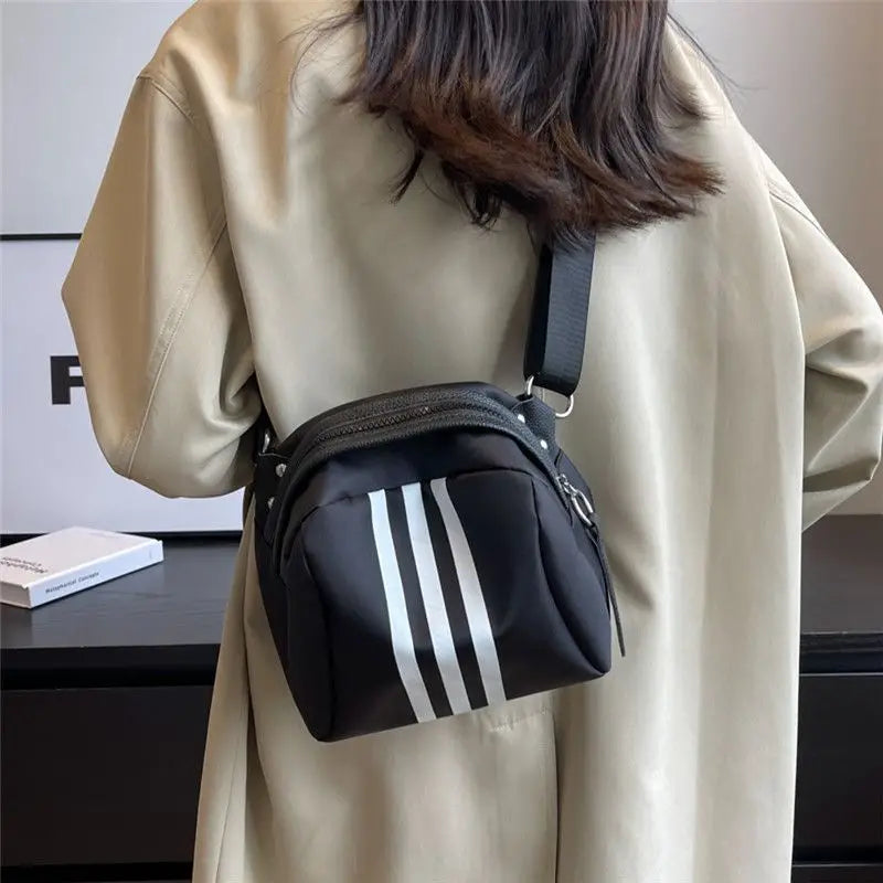 Dorian | Striped Oxford Shoulder Bag