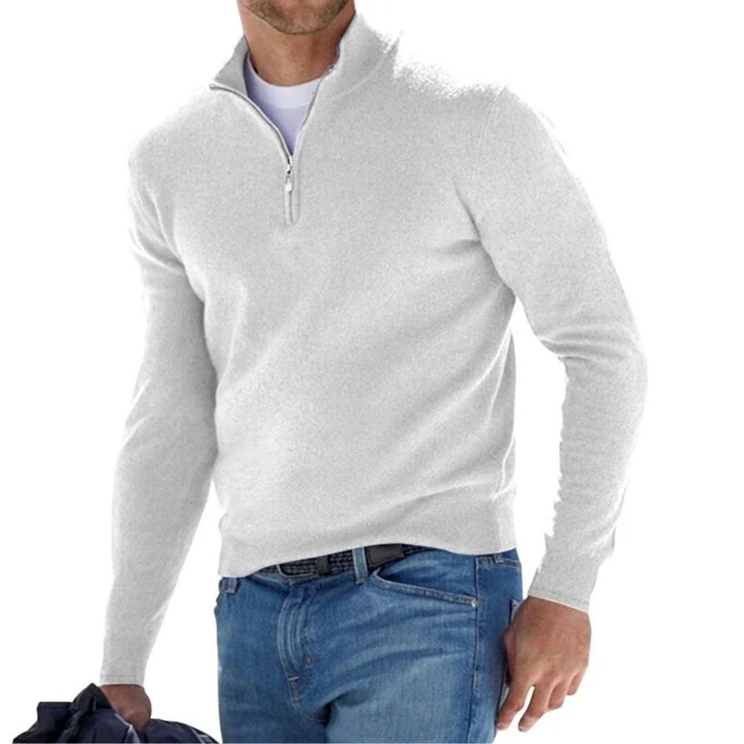 Morris | Casual men's jacket with zipper and stand-up collar