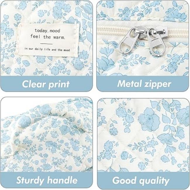 Meilani | Essensiell, quiltet, elegant blomster sminkepung