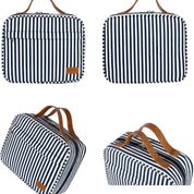 Kamari | Elegant Striped Travel Toiletry Bag
